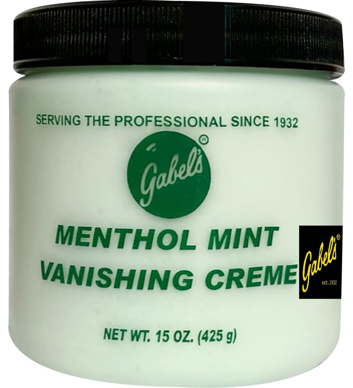 Menthol Mint Vanishing After Shave Creme (15 oz) Authentic Manufacturer Direct has protection seal logo in black label on the jar 15 ounce 1 pc