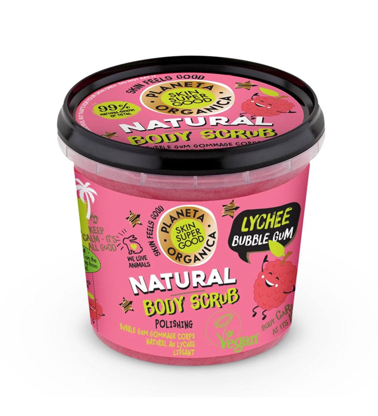 SKIN SUPER GOOD Natural Body Scrub Lychee Bubble Gum 360 ml