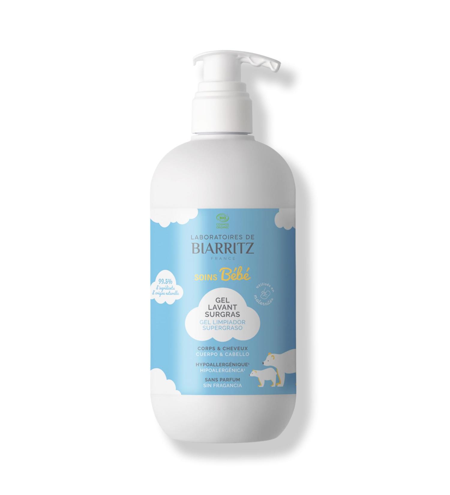 Laboratoires de Biarritz Superfatted Cleansing Gel Organic 500ml - Buy Online on GoSupps.com