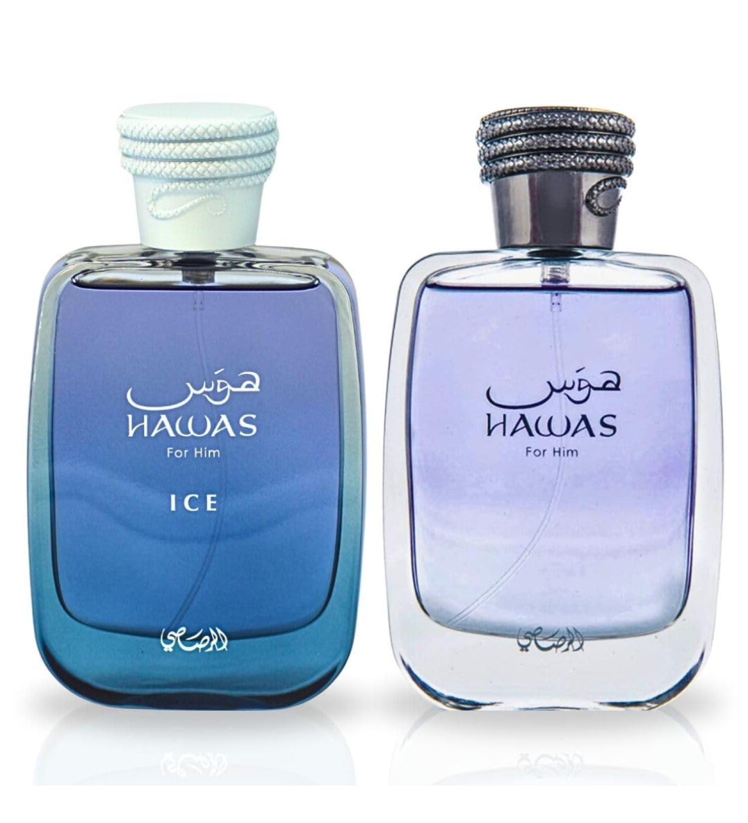 RASASI Hawas & Hawas Ice - For Him EDP Sprays 100ML (3.4 OZ) Long Lasting Refreshing Aquatic Luxurious Masculine Scents. (Value Pack) Hawas Men And Hawas Ice - Buy Online on GoSupps.com