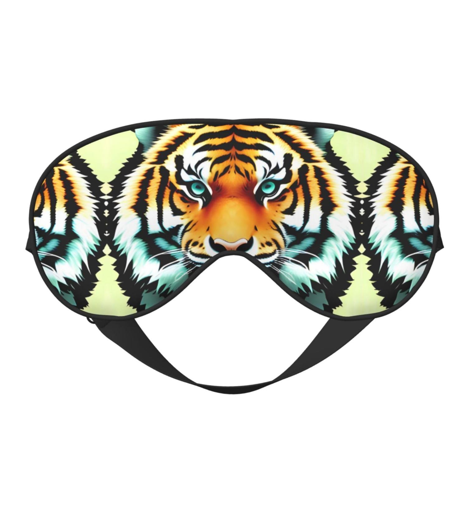 Silky Sleep Masks - Little Fat Tiger Head Eye Cover | Soft Satin Blindfold for Travel & Naps | Perfect Gift for Women & Men - Buy Online on GoSupps.com