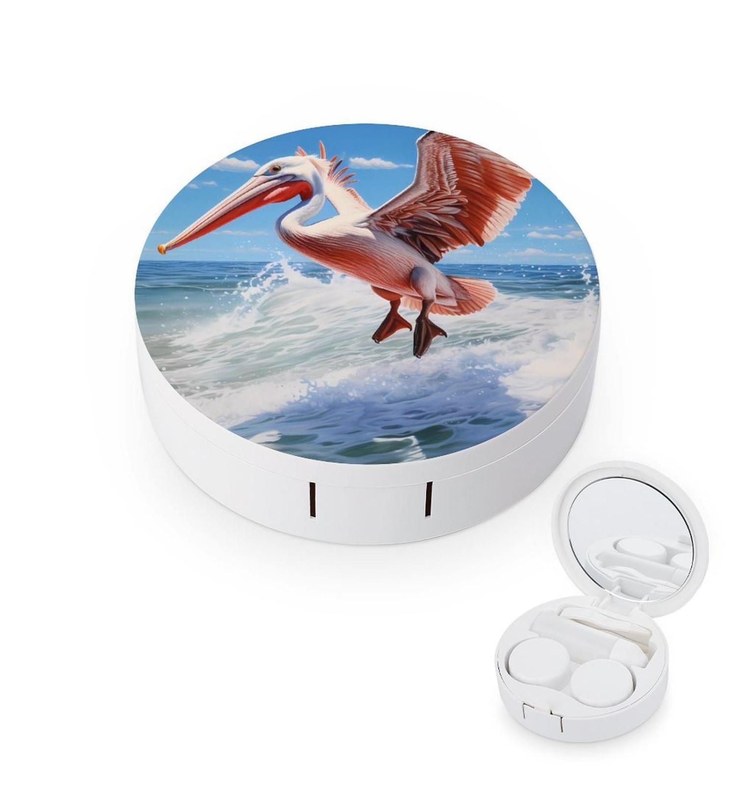 Pelican Bird Contact Lens Travel Kit - Portable Cute Lens Box with Mirror for Wild Wildlife Lovers - Buy Online on GoSupps.com