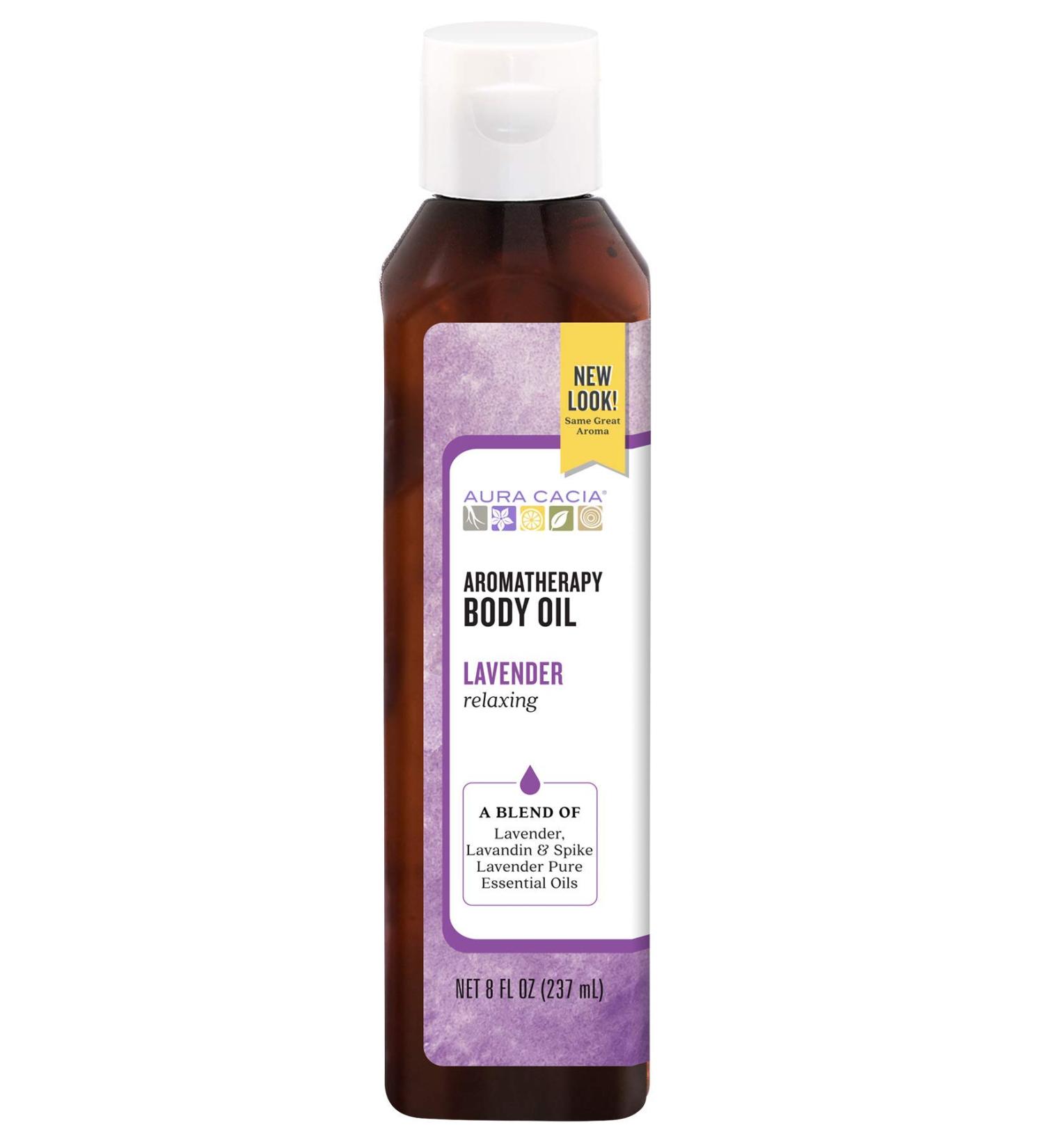 Aura Cacia Lavender Harvest Aromatherapy Body Oil - 8 Fl Oz | Natural Relaxation & Skin Care - Buy Online on GoSupps.com
