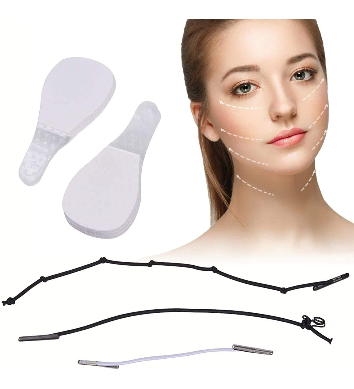 Instant Invisible Face Sticker & Neck Lift Band - 40 Refill Tapes for V-Form Facelifting | Invisible Thin Face Make-Up Tools - Buy Online on GoSupps.com