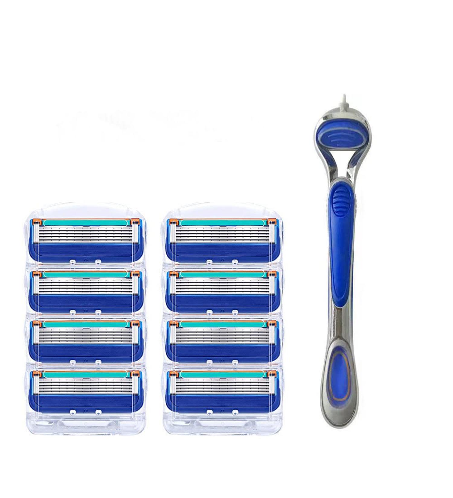 Shop 5 Men Razor Blades - Compatible 8 Blade Refills | Premium Facial Care Shave Kit for Men - Buy Online on GoSupps.com