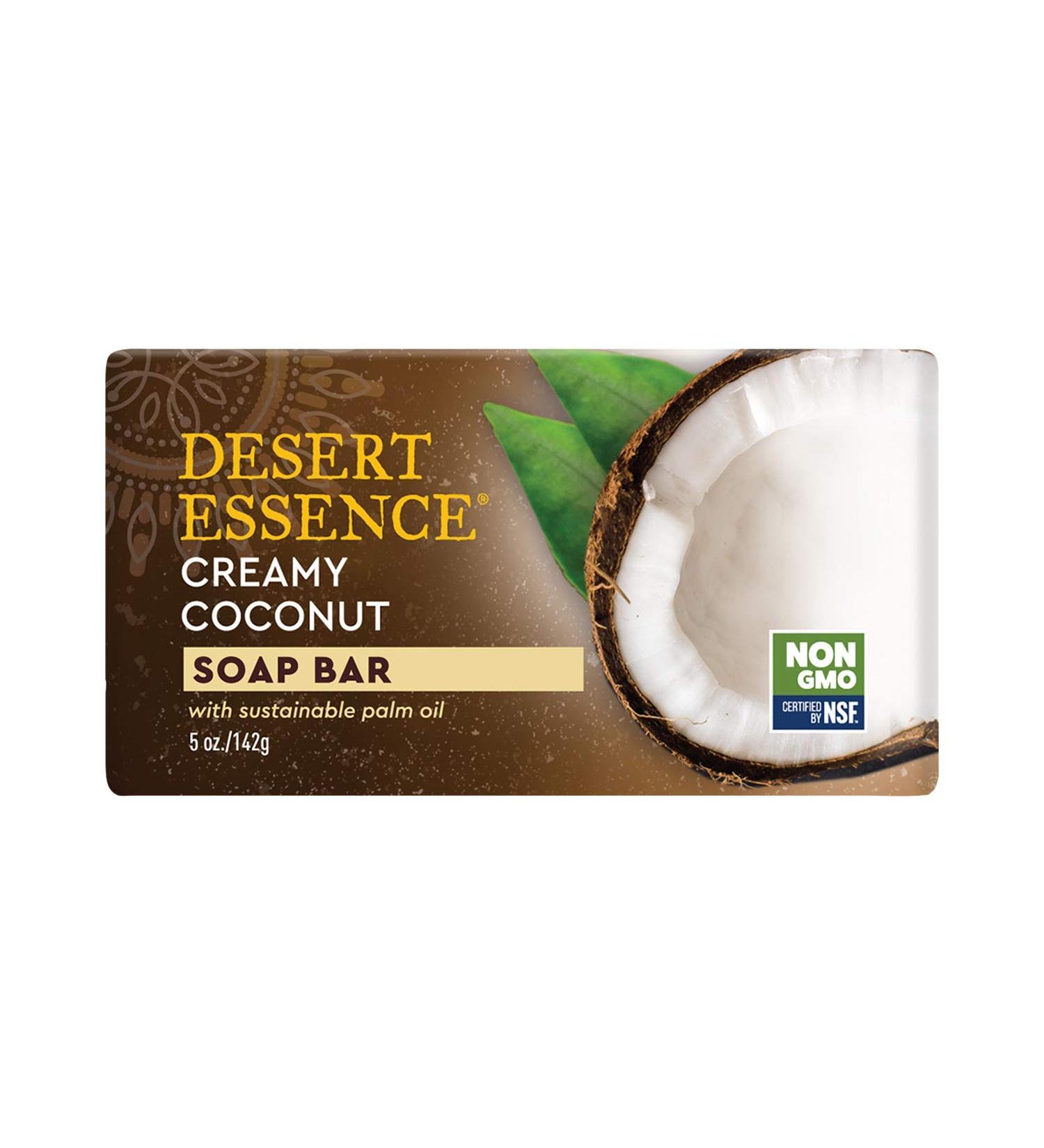 Desert Essence Creamy Coconut Soap Bar - 5 oz Natural Skincare - Buy Online on GoSupps.com