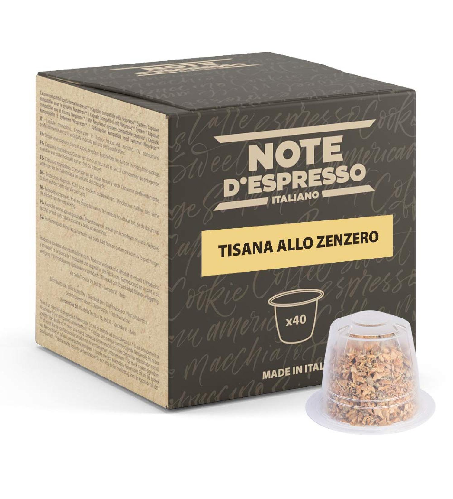  Note d'Espresso Espresso Note - Ginger - Infusion Capsules - Exclusively Compatible with NESPRESSO* Machines - 40 x 2g - Buy Online on GoSupps.com