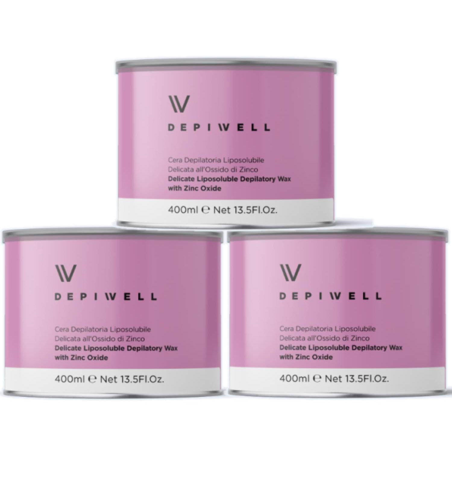  DEPIWELL Extra gentle liposoluble hair removal 400 ml (zinc oxide wax) - Buy Online on GoSupps.com