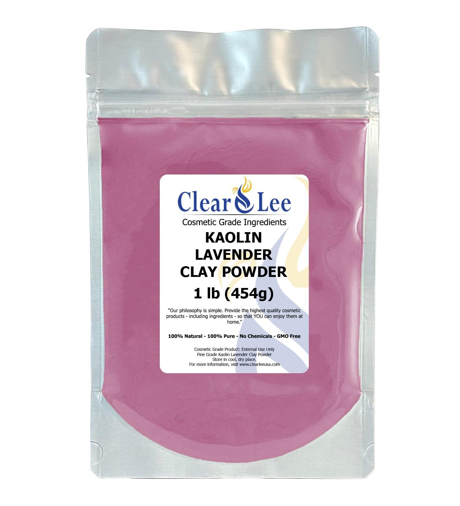 Kaolin Lavender Clay Powder - 100% Pure Natural Cosmetic Grade for Skin Detox & DIY Masks - Heal & Rejuvenate Damaged Skin (1 lb - Buy Online on GoSupps.com