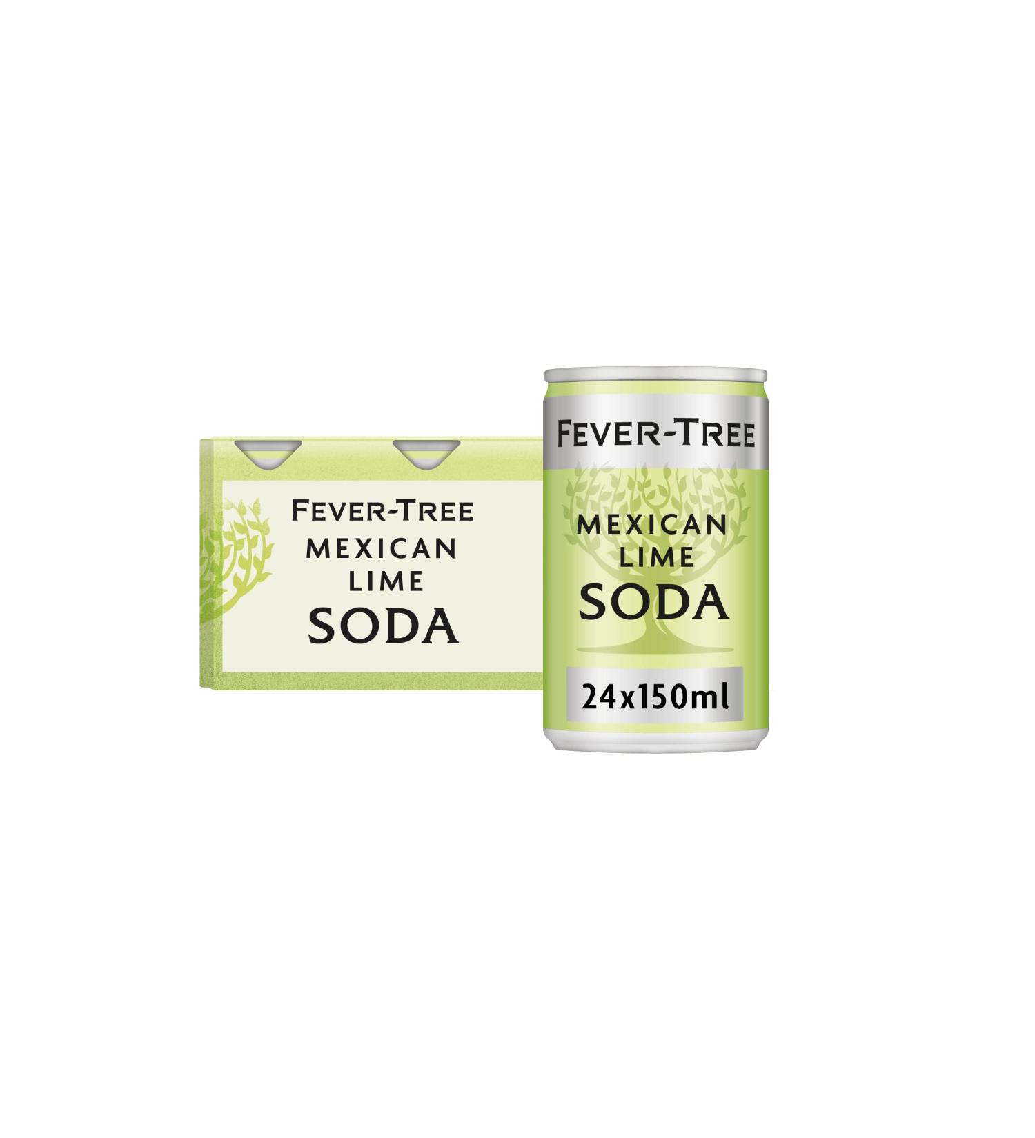 FEVER-TREE Mexican Lime Soda 6 x 150 ml (Pack of 4 total 24 cans) - Buy Online on GoSupps.com