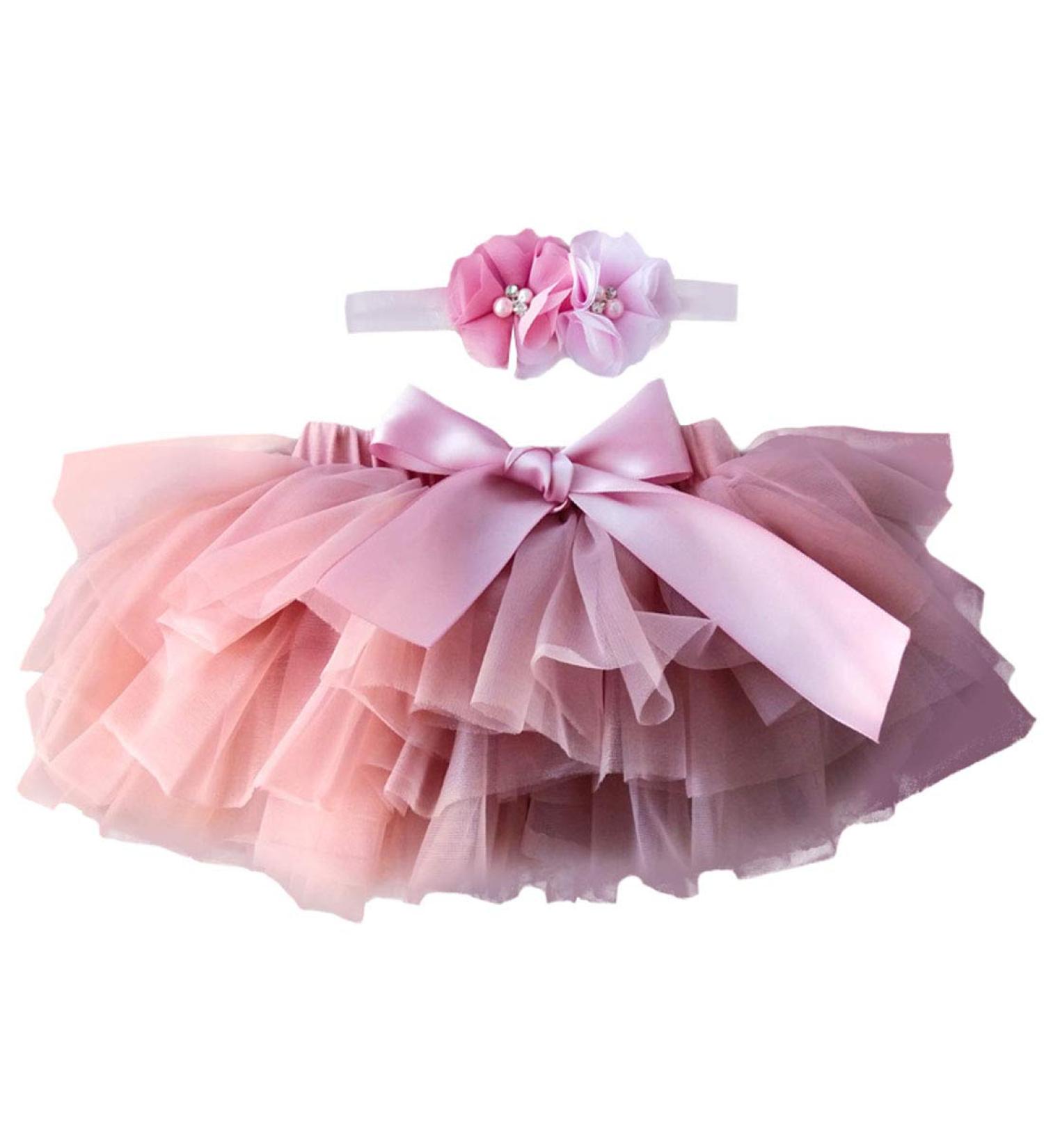 YONKINY Newborn Baby Tutu Skirt & Headband Set | Princess Tulle Skirt for Birthday Photography | Dark Pink | 1-2 Years - Buy Online on GoSupps.com