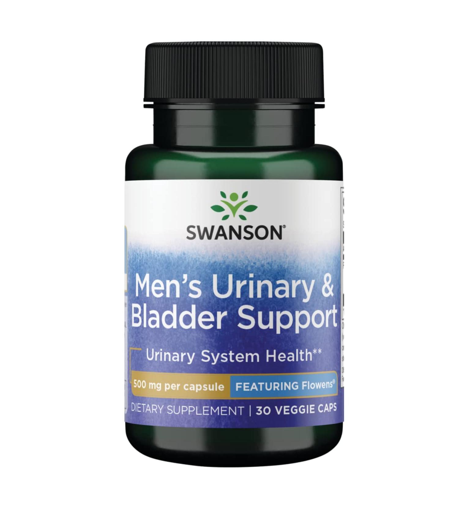 Swanson Men's Urinary & Bladder Support with Flowens 500mg - 30 Veg Caps - Buy Online on GoSupps.com