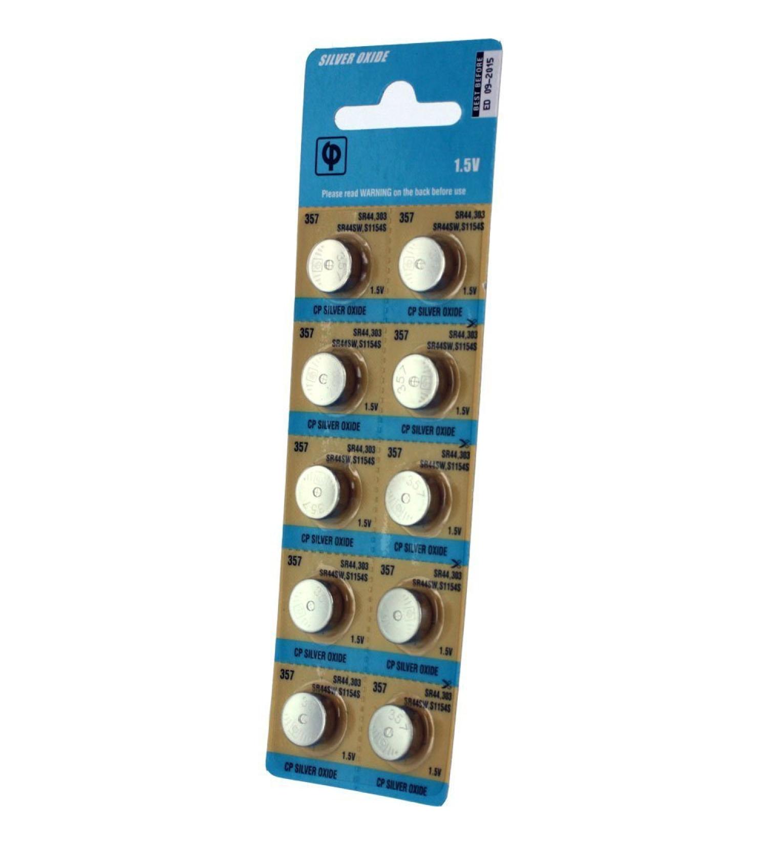 357 303 Silver Oxide Watch Batteries S1154/10pk SR44