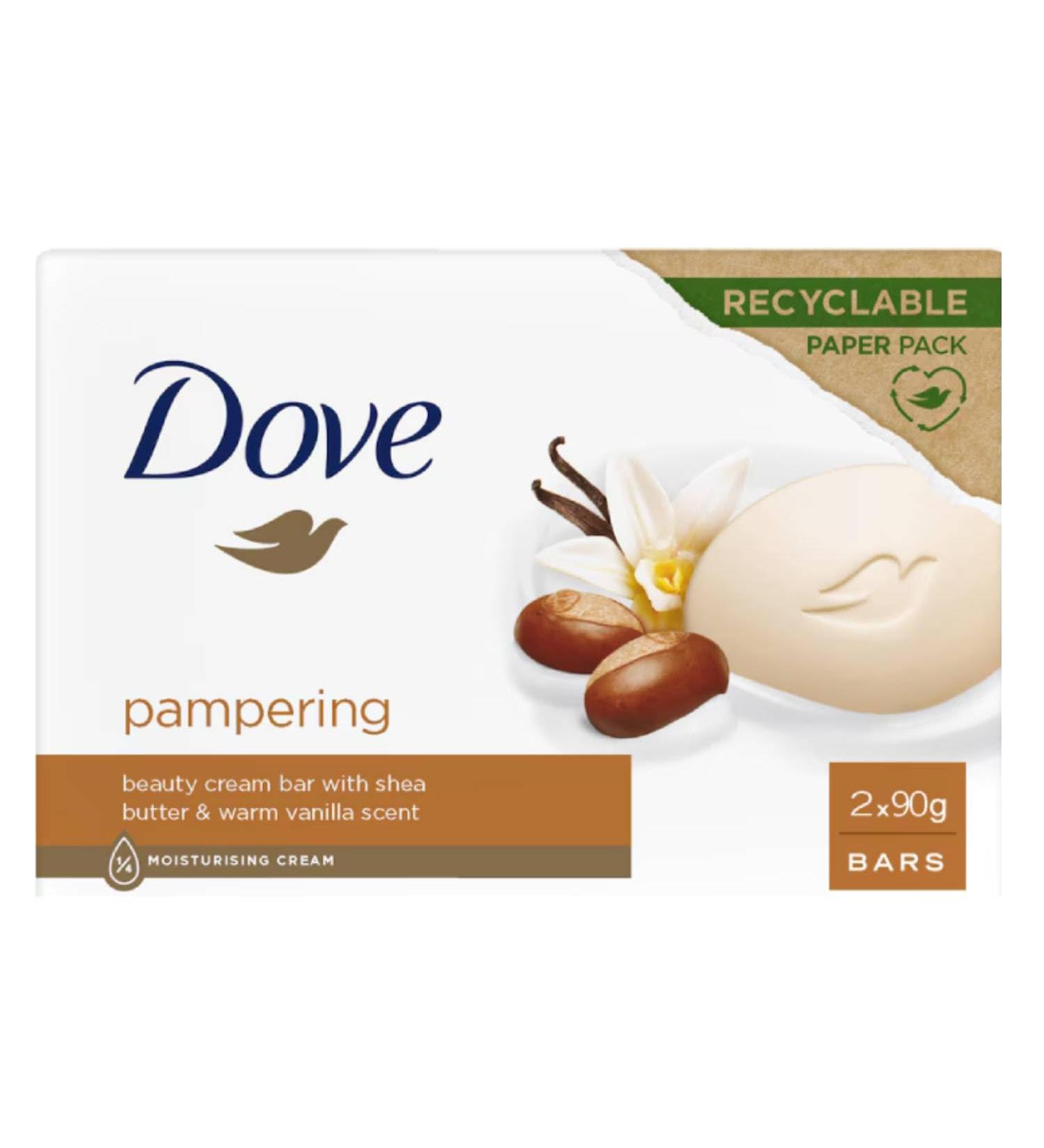  Dove Dove Beauty Cream Bar Care Moisturizing Solid Soap Vanilla And Shea Butter 2X90 g 1 Unit - Buy Online on GoSupps.com