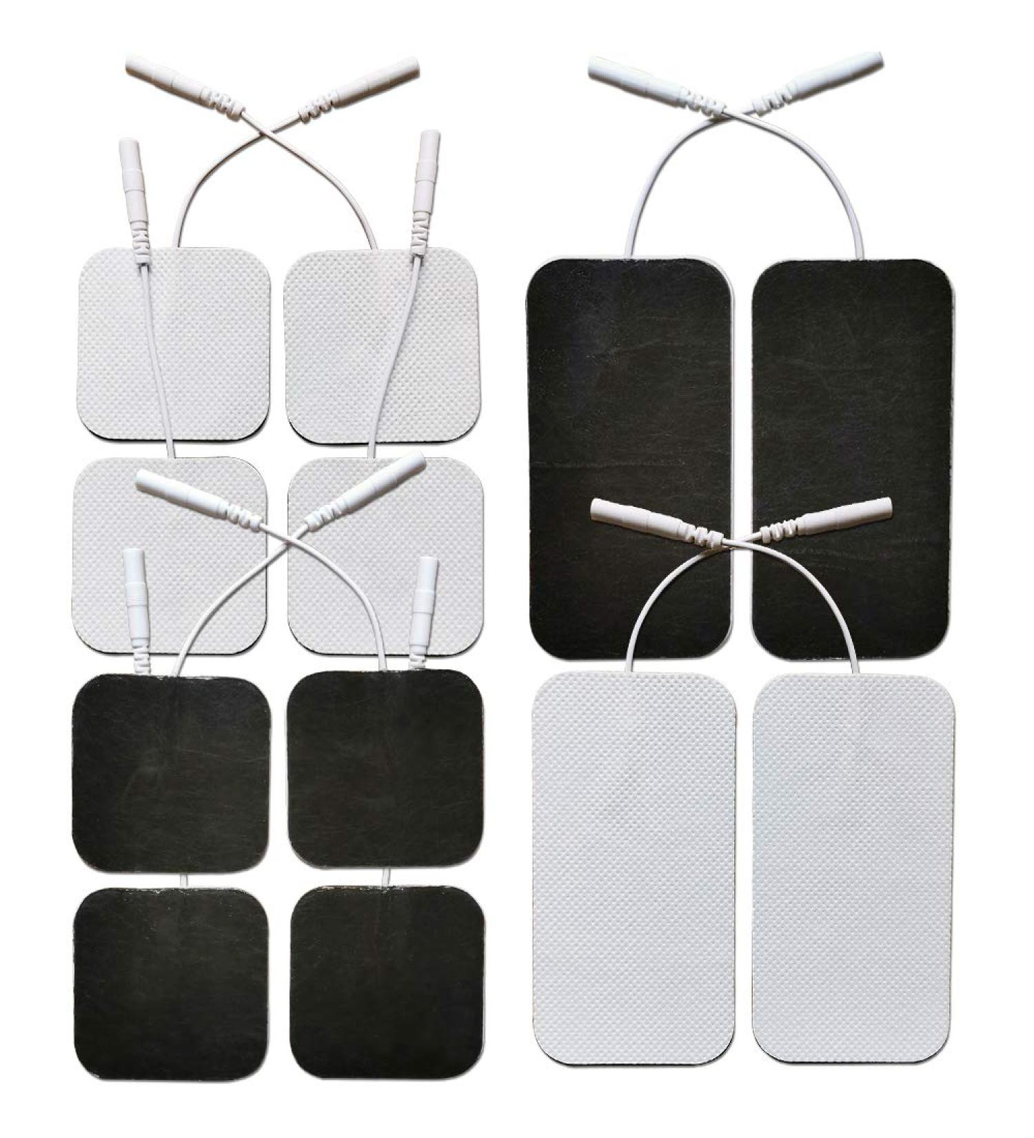 Replacement Electrode Pads for AUVON & TENS 7000 Unit - 12 Combo Pack 2X2 and 2X4 Self-Adhesive Pads for Lower Back Pain Relief - Latex-Free - Buy Online on GoSupps.com