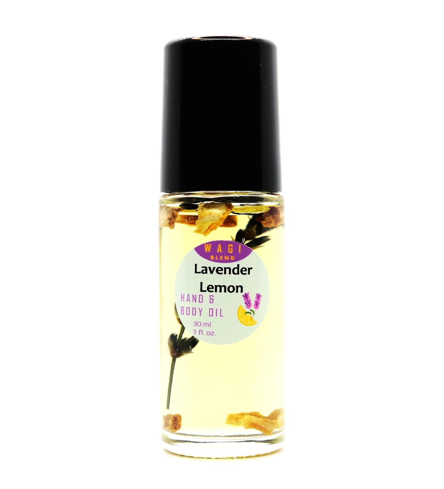 Wagi Lavender Lemon Hand and Body Oil Roll-On 30ml | Essential Oil Blends for Relaxation & Skin Nourishment - Shop Internationally - Buy Online on GoSupps.com