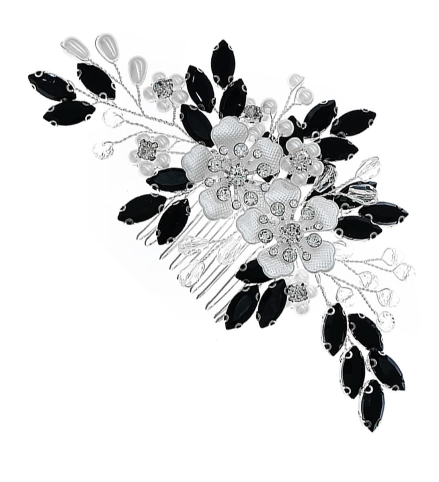 Didiseaon Pearl Flower Comb Leather Hair Tie Wedding Accessory Flower Hair Decor Bridal Hair Decor Bridal Hair Accessories Bra Extenders Wedding Supplies Bride Rhinestones Delicate - Buy Online on GoSupps.com