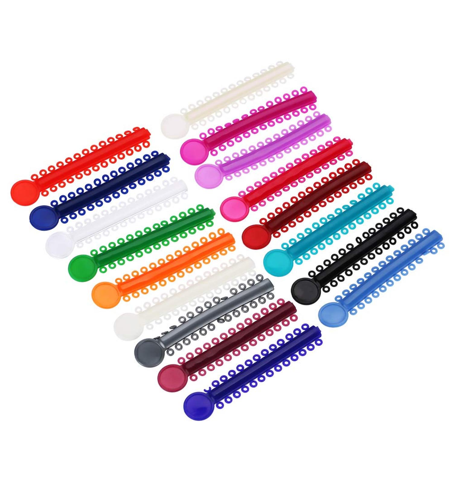 Multicolored Orthodontic Ligature Bands - 40 Easy-to-Use Rubber Tooth Correctors for Braces - Buy Online on GoSupps.com