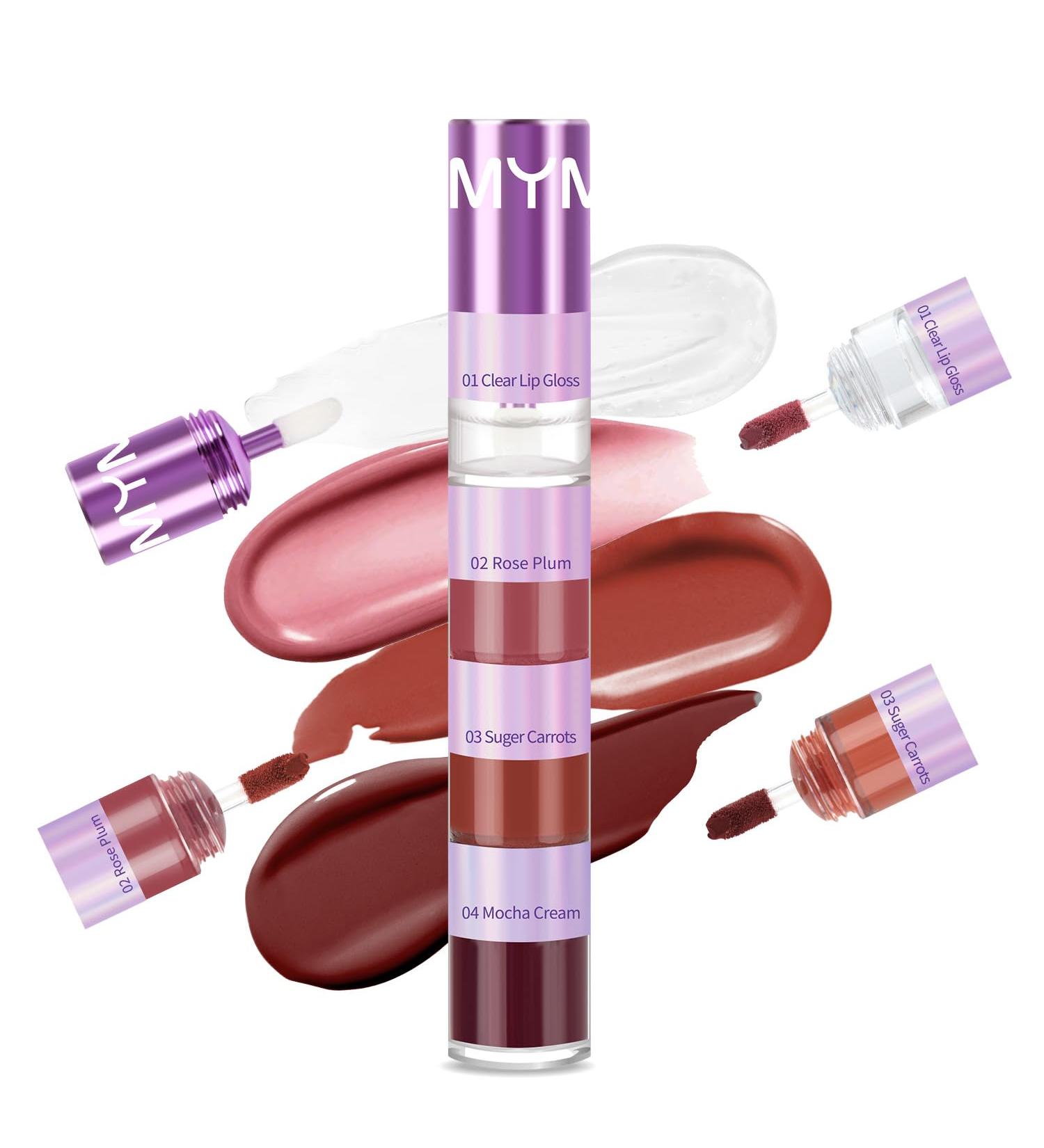 4-in-1 Lip Stain Set - Vivid Lip Tints & Clear Gloss | Moisturizing Non-Sticky Long-Lasting Formula for Plump Matte & Glossy Lips - International Shipping Available - Buy Online on GoSupps.com