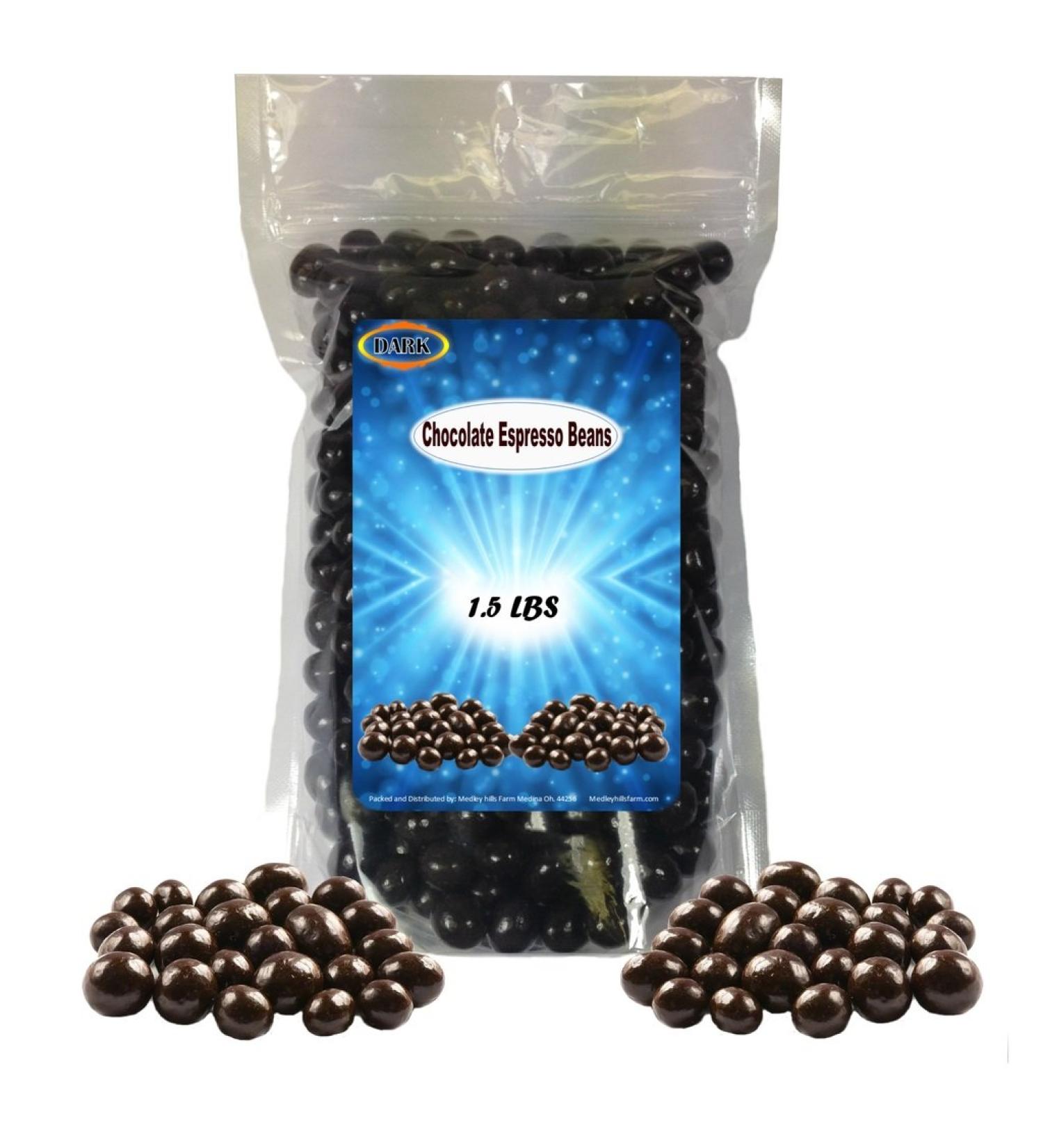 Premium Dark Chocolate Covered Espresso Beans - 1.5 lbs | Dark Roasted - Buy Online on GoSupps.com