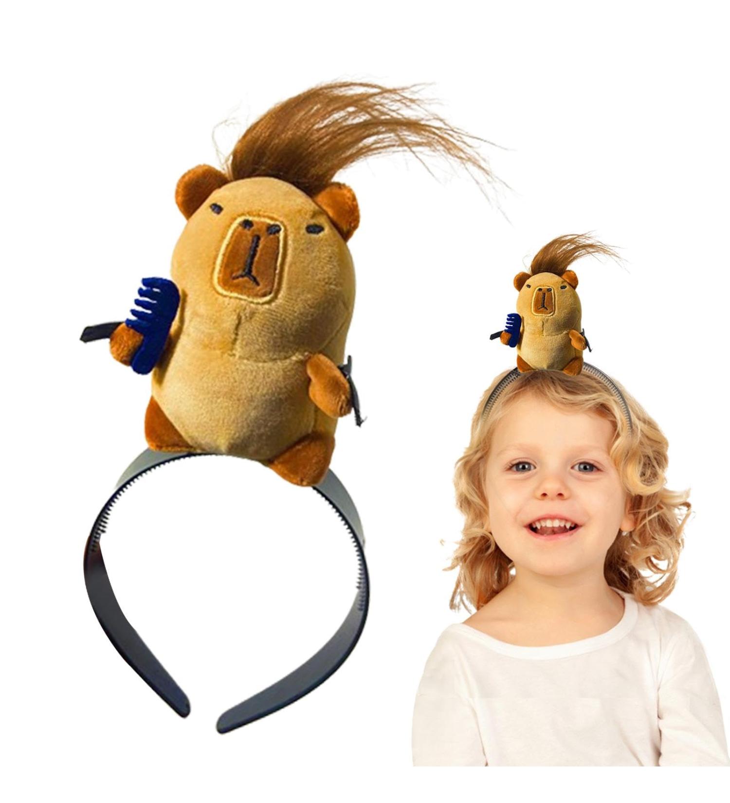 Uozonit Stuffed Animal Hair Clips | Women Girls Hair Clip Stuffed Capybara Shape | Teen Girls Fashion Headwear with Vivid Expression for Makeup Traveling Beach Parties Brown - Buy Online on GoSupps.com