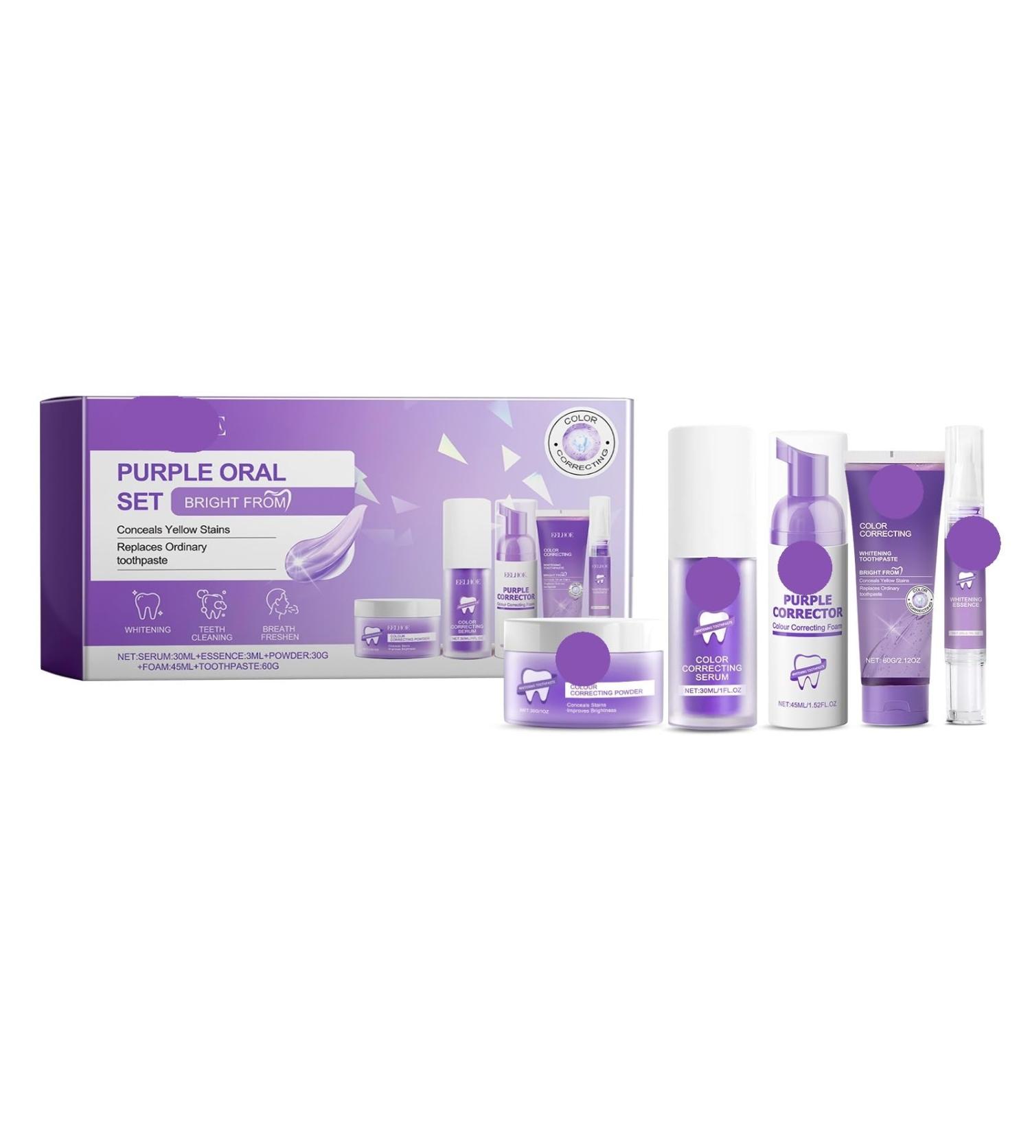 KLYso Premium Teeth Whitening & Oral Care Set - 5-in-1 Formula for Cleaner Brighter Teeth & Fresh Breath(3PCS) - Buy Online on GoSupps.com