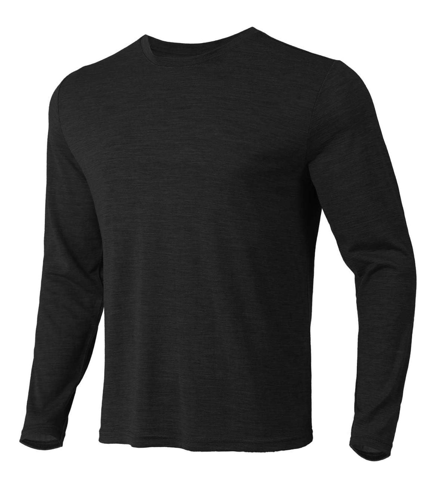 Buy Merino Protect 100% Merino Wool Underwear for Men | Soft Odor-Resistant Long Sleeve Shirts for Hunting & Hiking Black - Buy Online on GoSupps.com