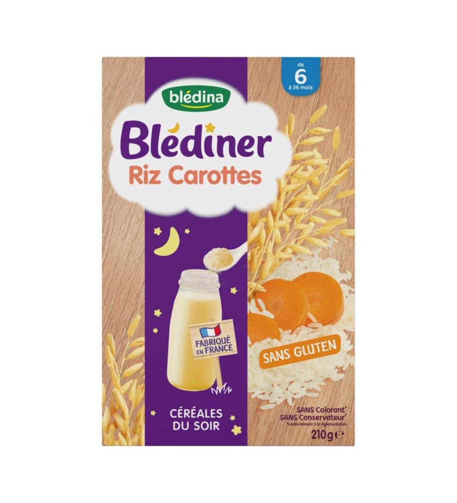 Blédina Blediner Rice Carrots +6 m 210 g