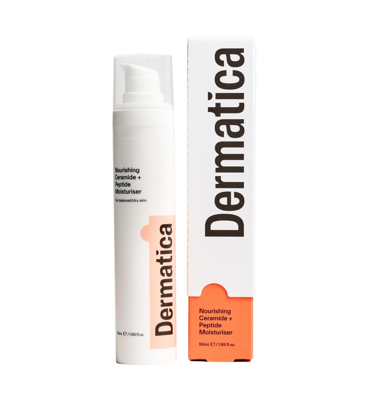 Dermatica Anti-Wrinkle Moisturizer with Ceramides & Peptides | Hydrating Anti-Aging Cream for Skin Barrier Repair | Unisex Water-Based Face Moisturizer - Buy Online on GoSupps.com