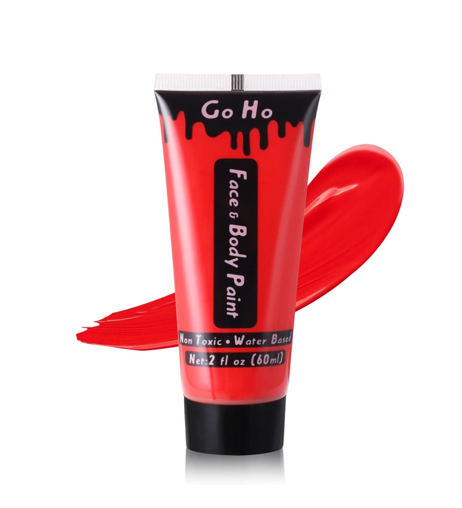 Mysense Red Cream Face Body Paint 2 OZ - Water Based Makeup for Adults Raven Cosplay, SFX Costumes, Festivals & Halloween - Buy Online on GoSupps.com