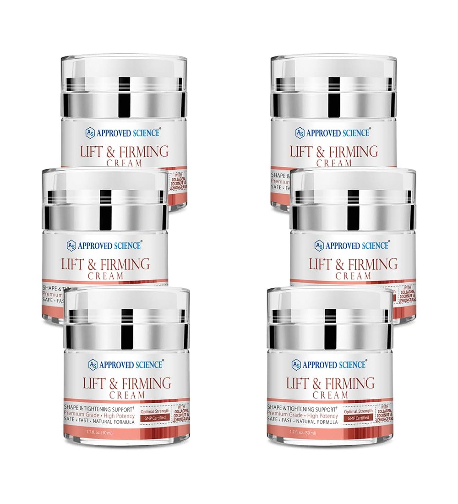 Approved Science Lift and Firming Cream - Tighten & Plump Bust & Bum - Paraben & Soy Free - 1.7 Fl Oz - Pack of 6 - International Shipping Available - Buy Online on GoSupps.com