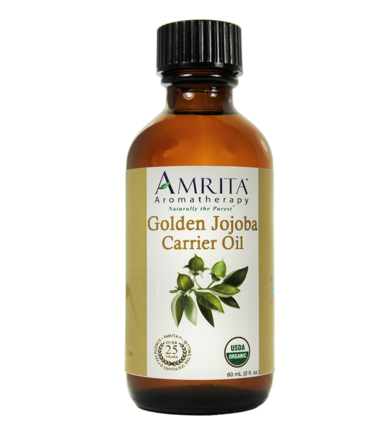 AMRITA Aromatherapy: Jojoba Oil Golden - USDA Certified Organic - Refined Carrier Oil - A Base Oil for Aromatherapy Massage Essential Oils & More - Size: 1-liter