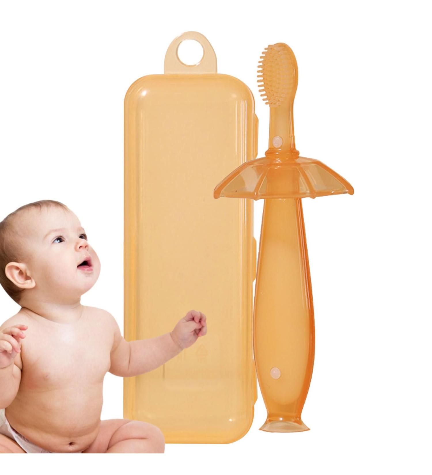 Children's 2-in-1 Soft Bristle Toothbrush & Bite Ring | Deep Cleaning Toddler Toothbrush for Kids - Ghirting - Buy Online on GoSupps.com