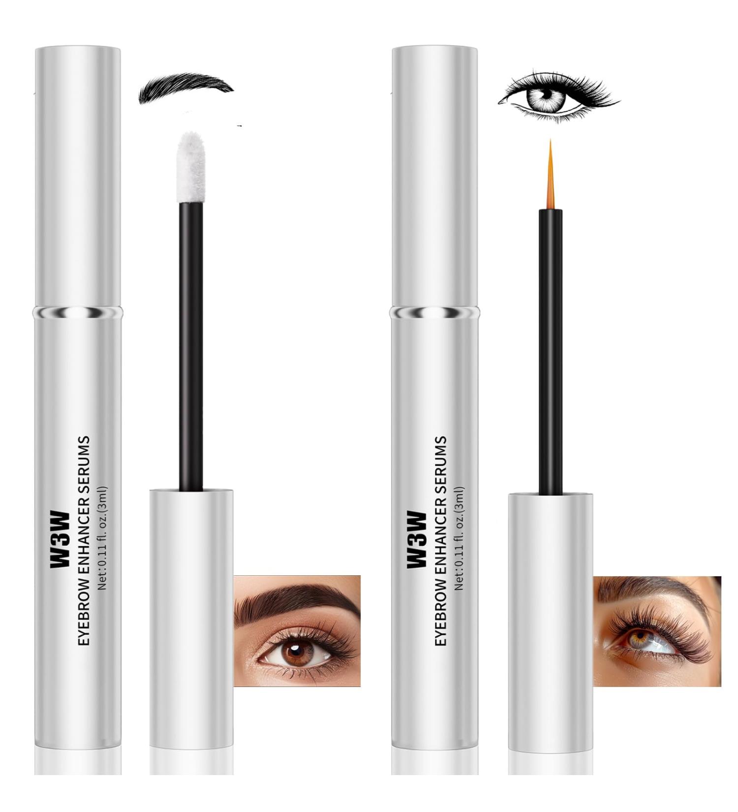 Buy 2-in-1 Eyebrow & Eyelash Growth Serum Kit - W3W for Longer Thicker Fuller Lashes & Brows | Natural No-Irritating Formula - International Shipping Available - Buy Online on GoSupps.com