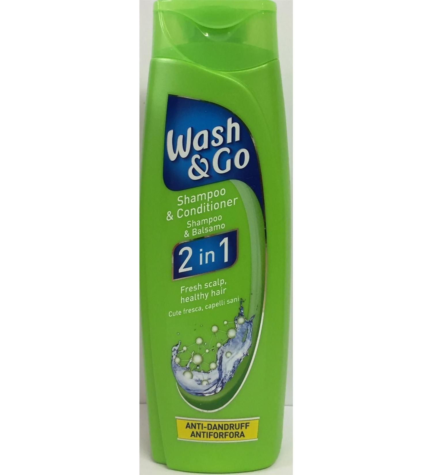 THREE PACKS of Wash & Go 2in1 Shampoo & Conditioner Anti-Dandruff 200ml