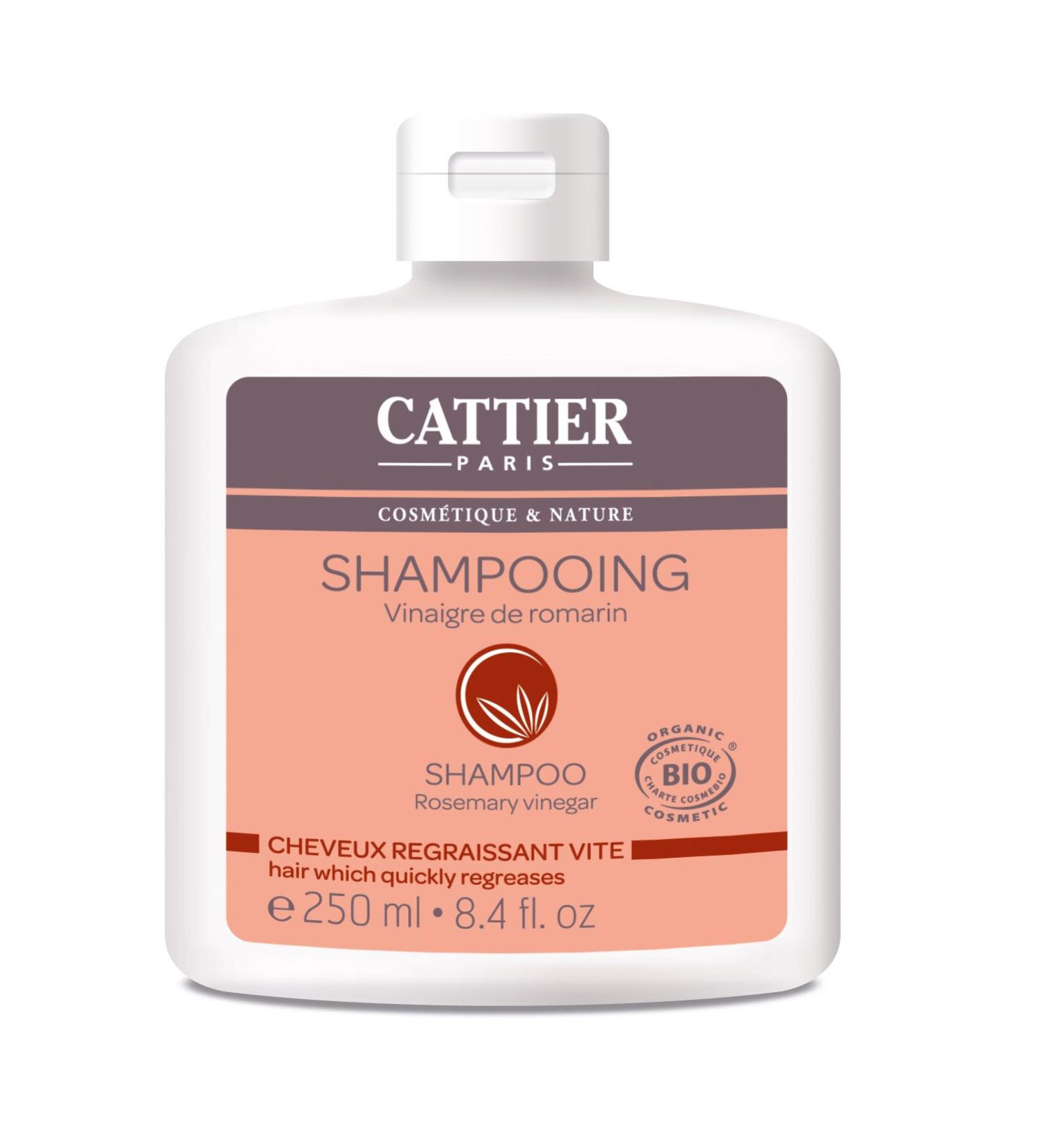 Cattier Shampoo for Oily Hair with Organic Rosemary Vinegar 250ml