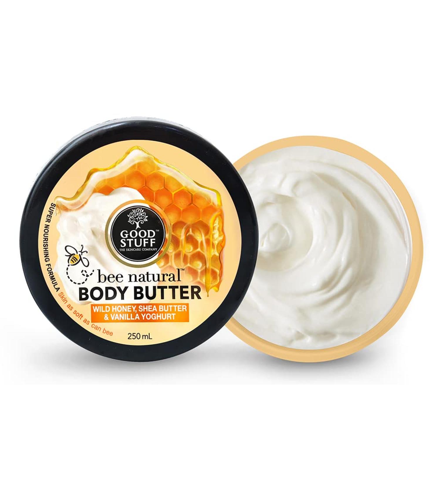 Good Stuff Bee Natural Body Butter - Deep Nourishing Wild Honey & Shea Butter 8.45 Fl Oz | International Shipping Available - Buy Online on GoSupps.com