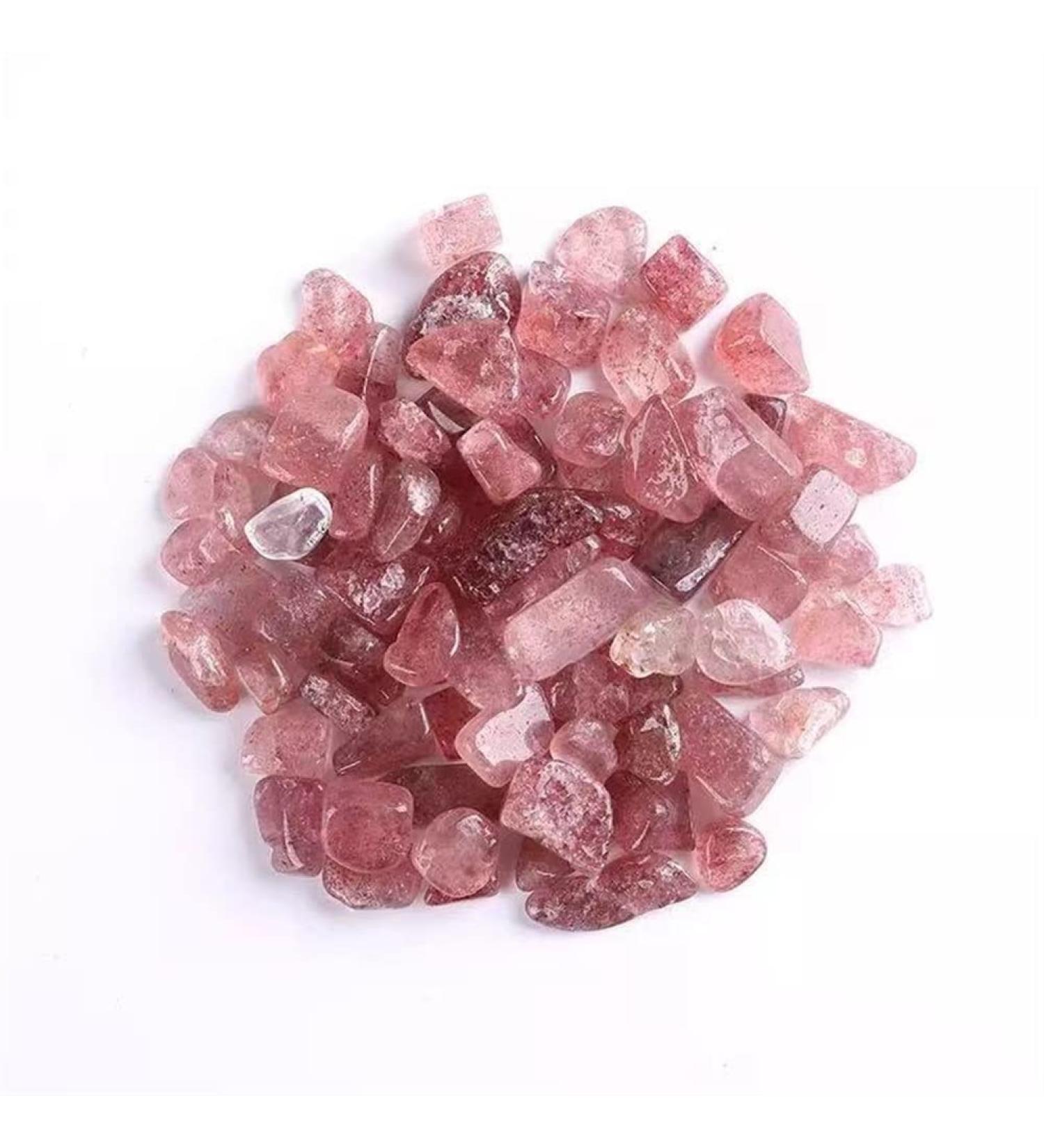 Natural Crystal Rough Specimen 200g 7mm-12mm Natural Red Strawberry Gravel Crystal Stones for fengshui CraftsStone Crystal - Buy Online on GoSupps.com