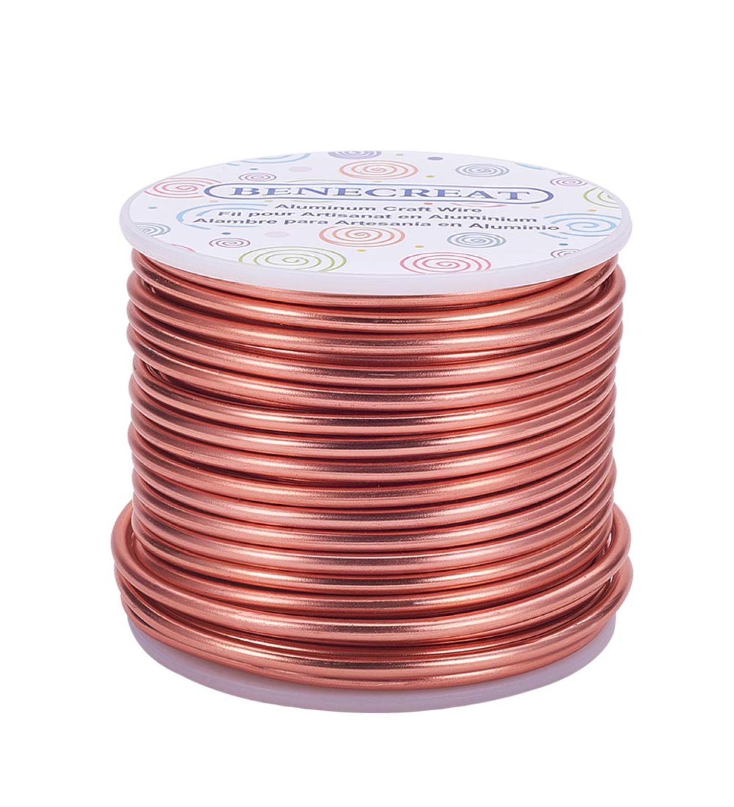 BENECREAT 9 Gauge Copper Aluminum Wire 55ft - Bendable Metal Sculpting Wire for Jewelry, Crafts, Floral, and Model Making - Buy Online on GoSupps.com