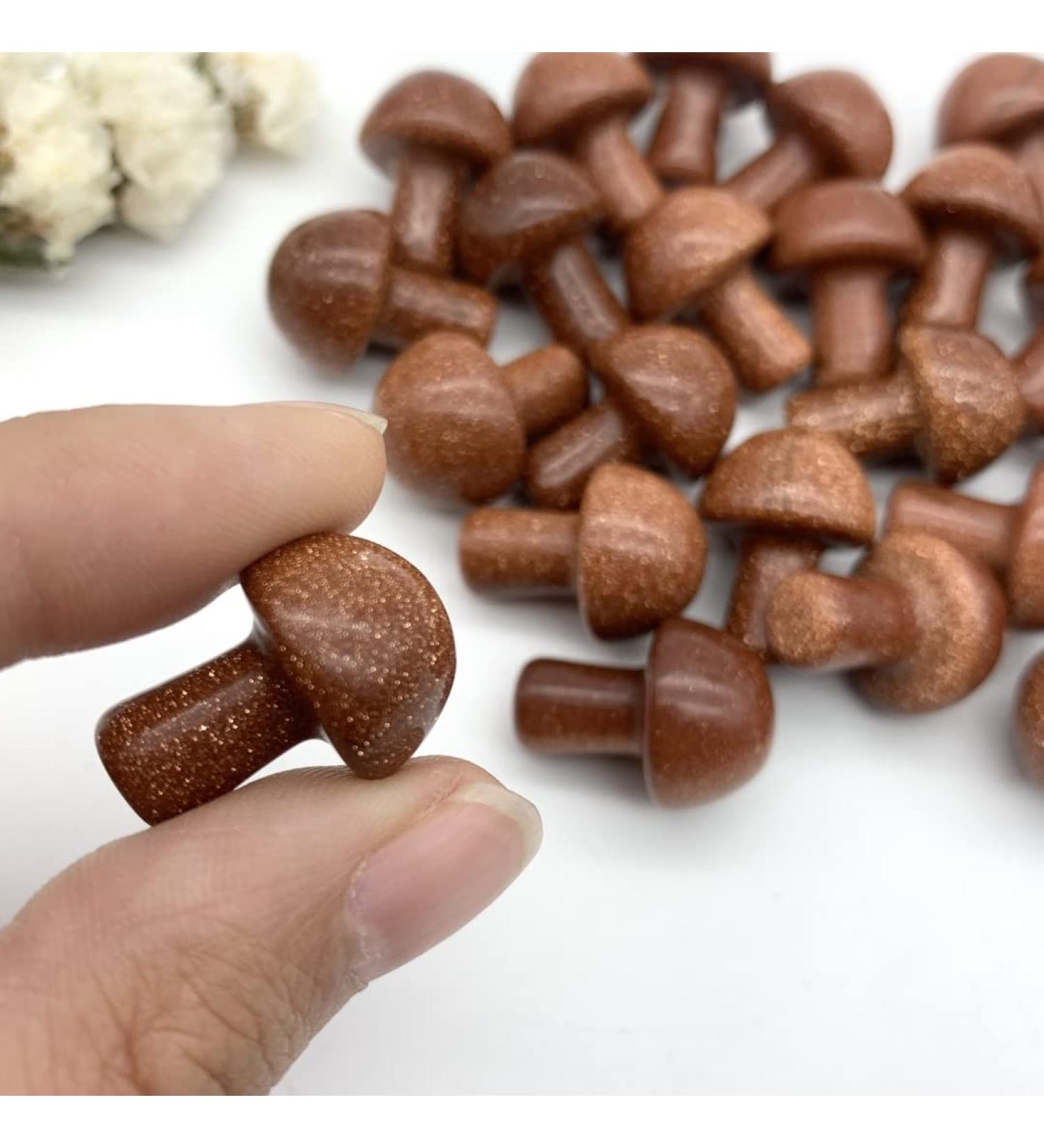 Home Decoration Natural Golden Sand Crystal Mushroom Shaped Polished QuartzStones Specimen Home Decoration Crystals Stones ERTEYIN (Size : 1pc) - Buy Online on GoSupps.com