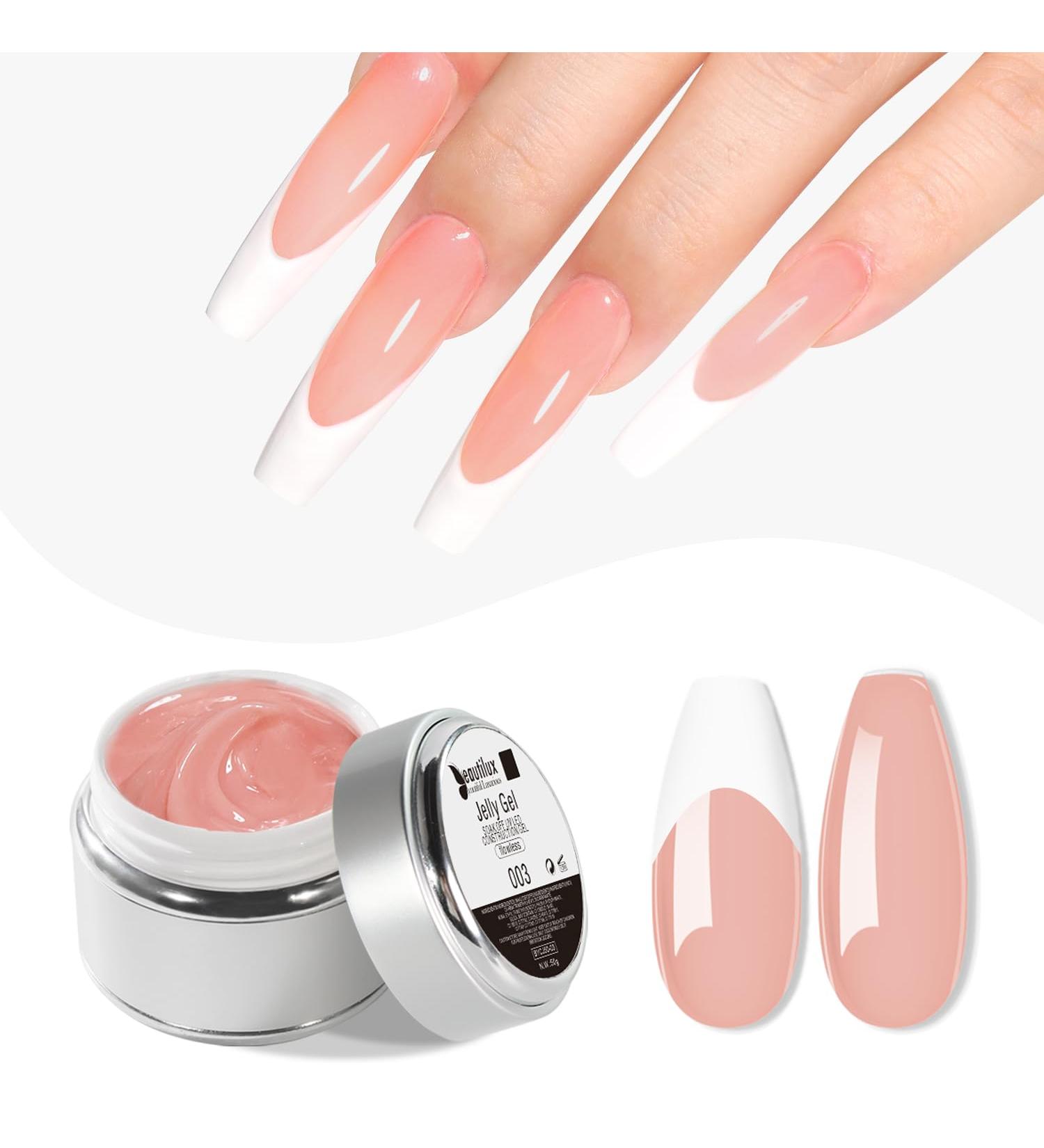 Beautilux Rose Builder Nails Gel 50g Soak Off Non-leveling French Extension Gel French Jelly Gel Extension for Nail Art BYCJ50-03 Rose - Buy Online on GoSupps.com