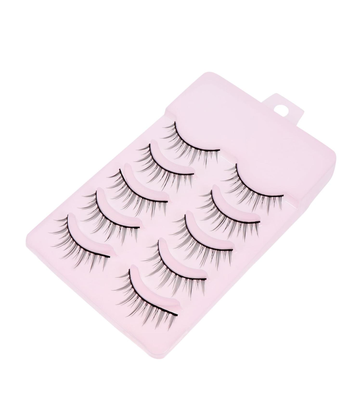 POPETPOP 5 Pairs Fake eyelashes 3D Faux Lashes Cat Eyes Eyelashes long eyelash beauty accessories Fluffy Volume Lashes makeup eyelash flexible woman False Eyelashes chemical fiber - Buy Online on GoSupps.com