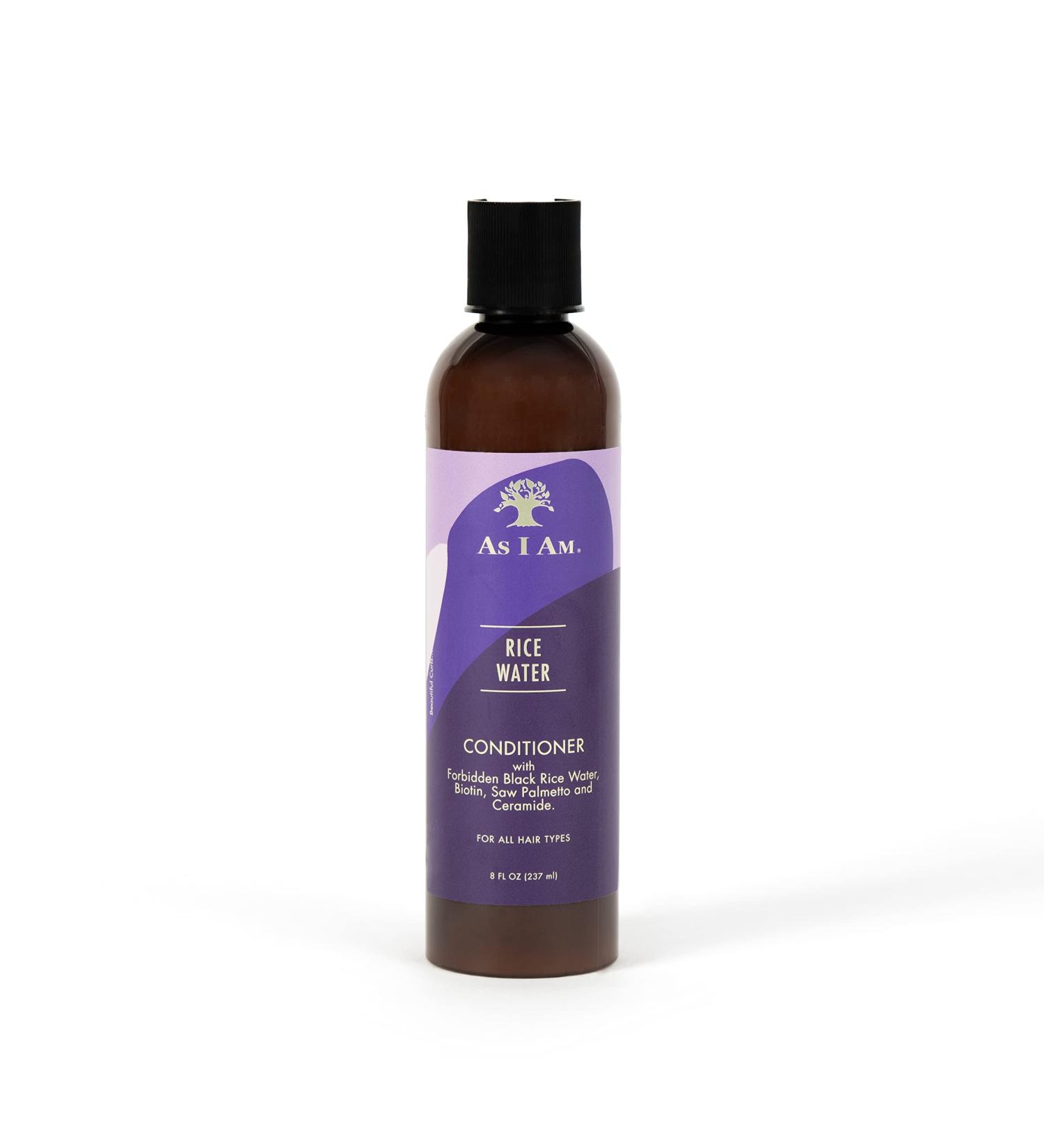 As I Am Rice Water Conditioner - 8oz | Forbidden Black Rice, Copper Tripeptide, Biotin | Instant Hydration - Vegan & Cruelty Free - Buy Online on GoSupps.com