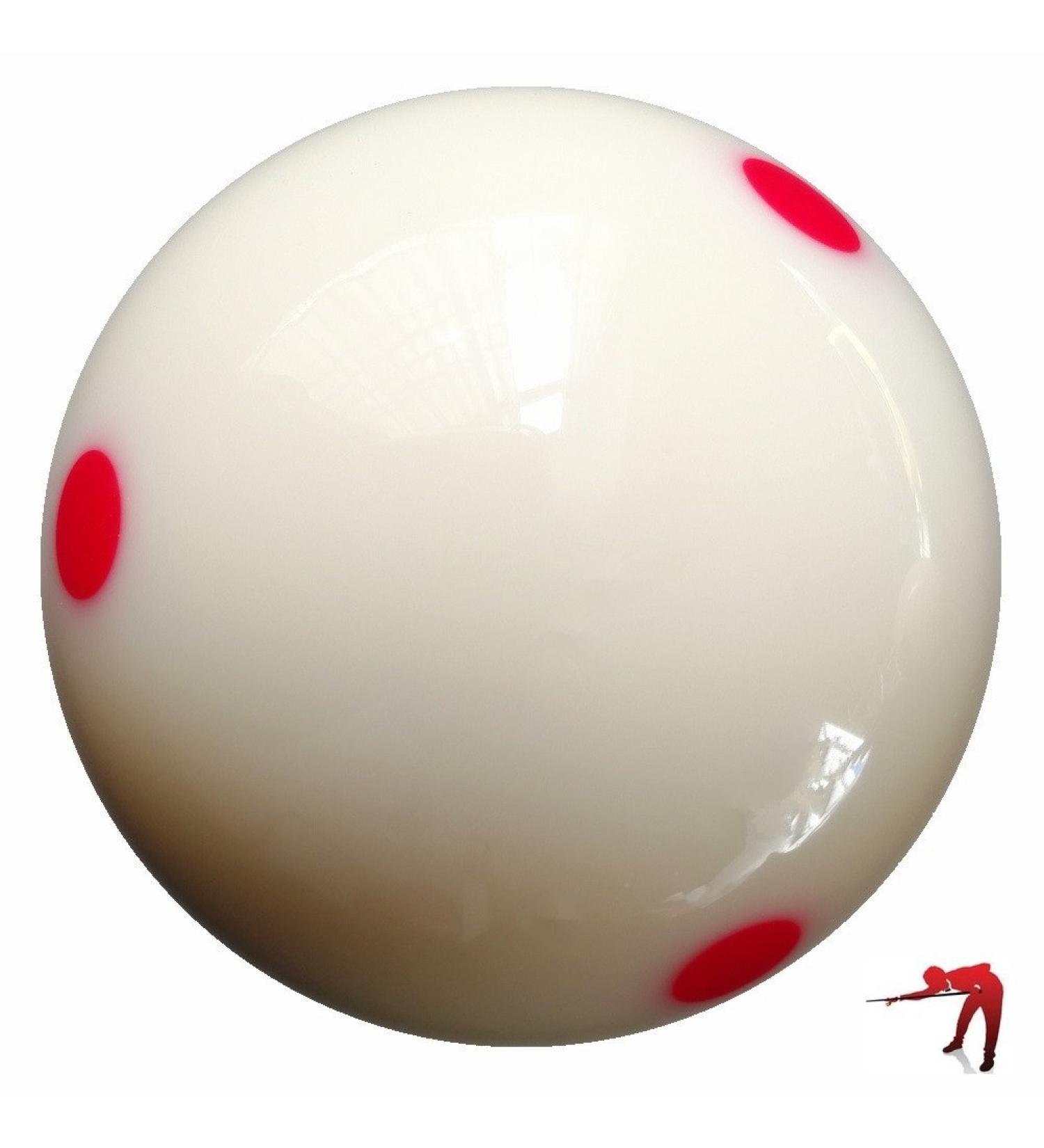 Loto AAA-Grade PRO Cup Standard Pool-Billiard Cue Ball 2-1/4'' 6 oz Red - 6 Dots - Buy Online on GoSupps.com