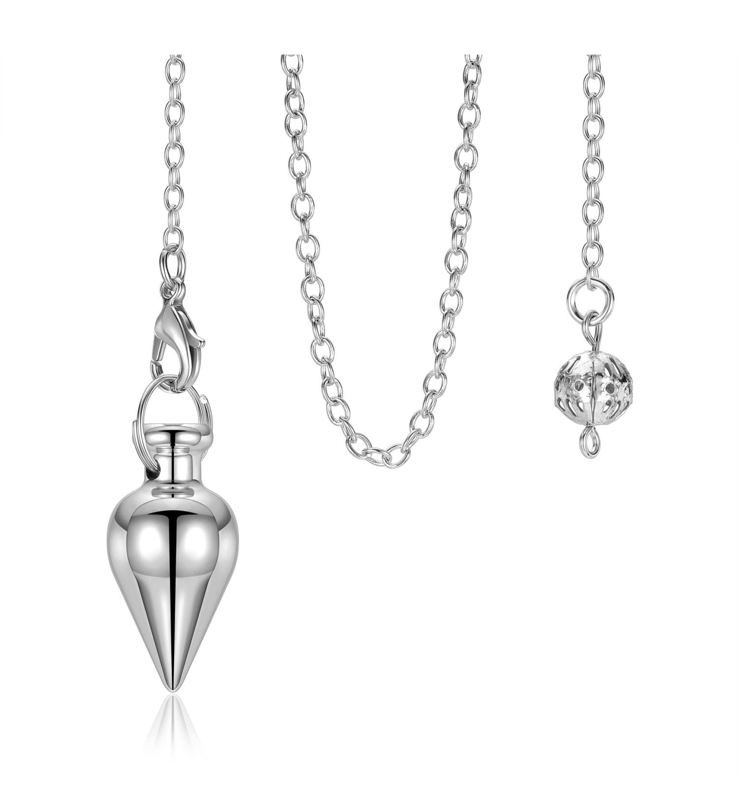 Crystears Esoteric Pendulum with Chain - Copper & Silver Divination Tool for Reiki Healing & Meditation - Buy Online on GoSupps.com
