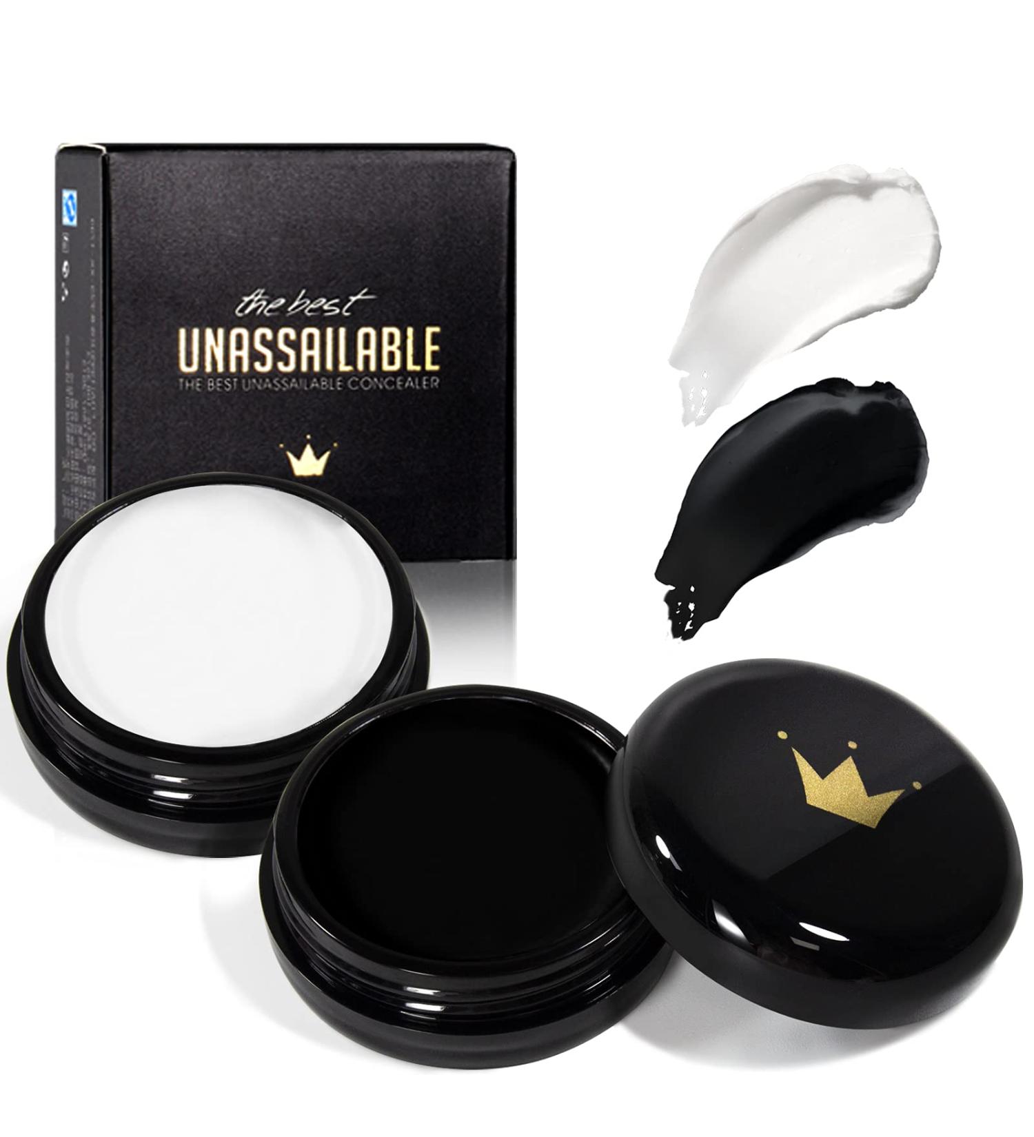 NewBang 2 Pack Concealer Palette Creamy Foundation Makeup Kit - Full Coverage, Lasting Moisturizing, Brightening Pigment - Hides Wrinkles & Lines - Sensitive Skin Safe - White & Black Colors - Buy Online on GoSupps.com