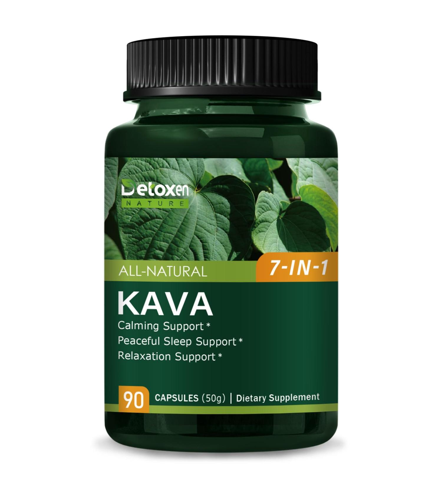 DetoxenNATURE Herbal Formula Kava Extract for Calming Support Peaceful Sleep Support & Relaxation Support. 90Capsules - Buy Online on GoSupps.com