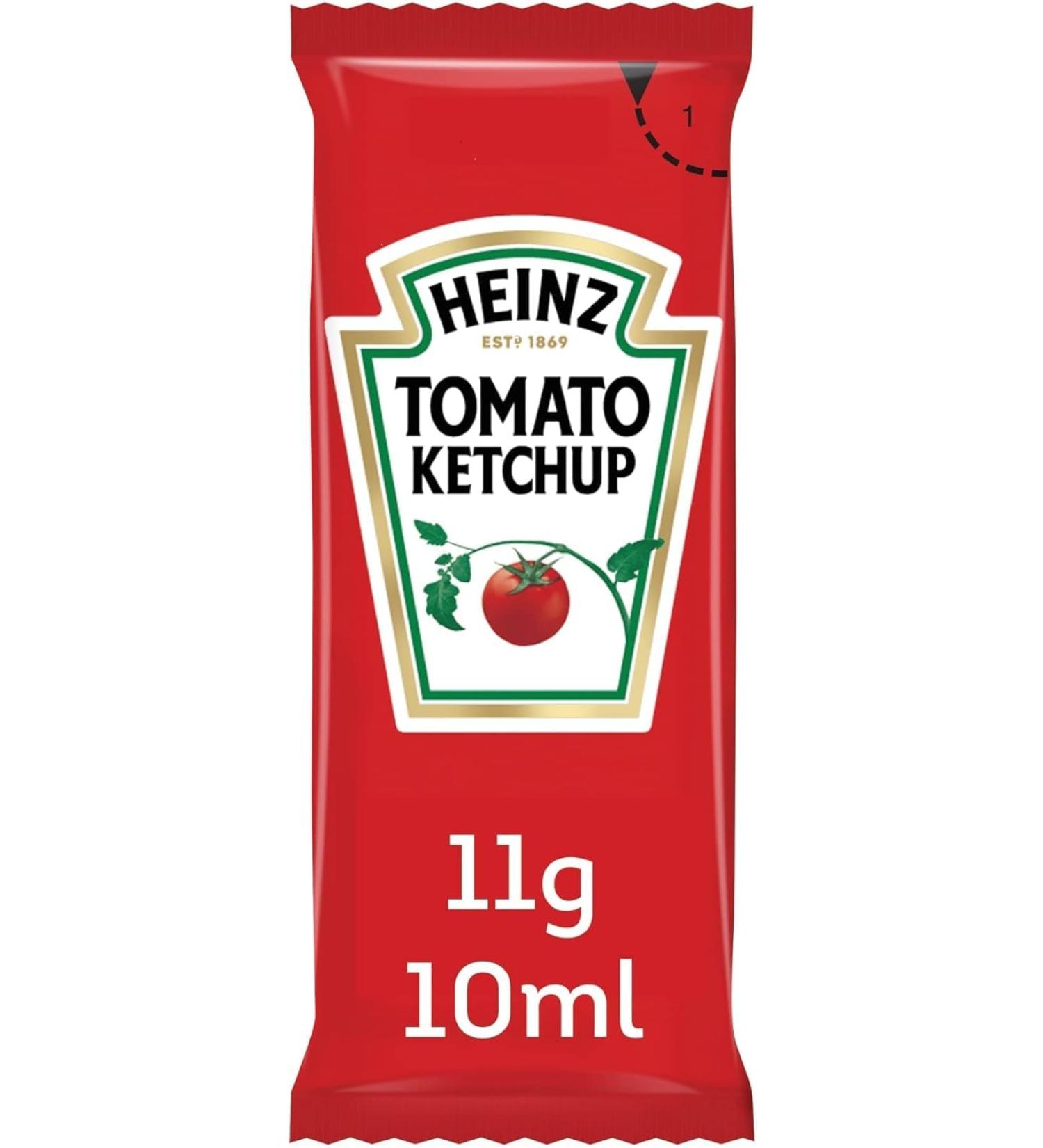 Heinz Tomato Ketchup Sachets 200 x 10ml Packs || Convenient Pack of Individual Portions for On-the-Go Enjoyment - Buy Online on GoSupps.com