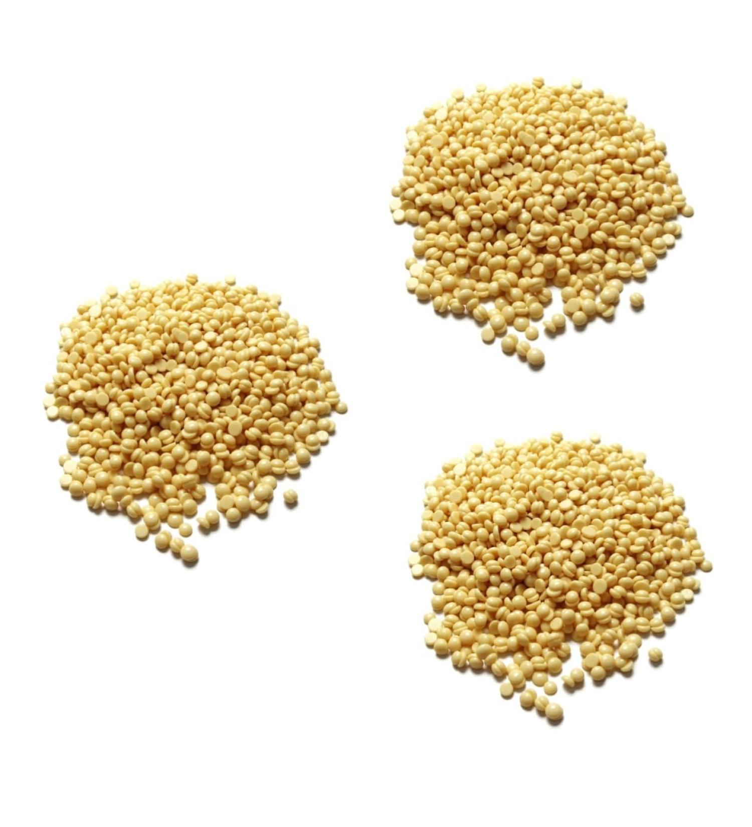 Frcolor 3ST Face & Body Hard Wax Pearls Painless Hair Removal Wax Beans (Light Yellow Medium 3pcs) | International Shipping - Buy Online on GoSupps.com