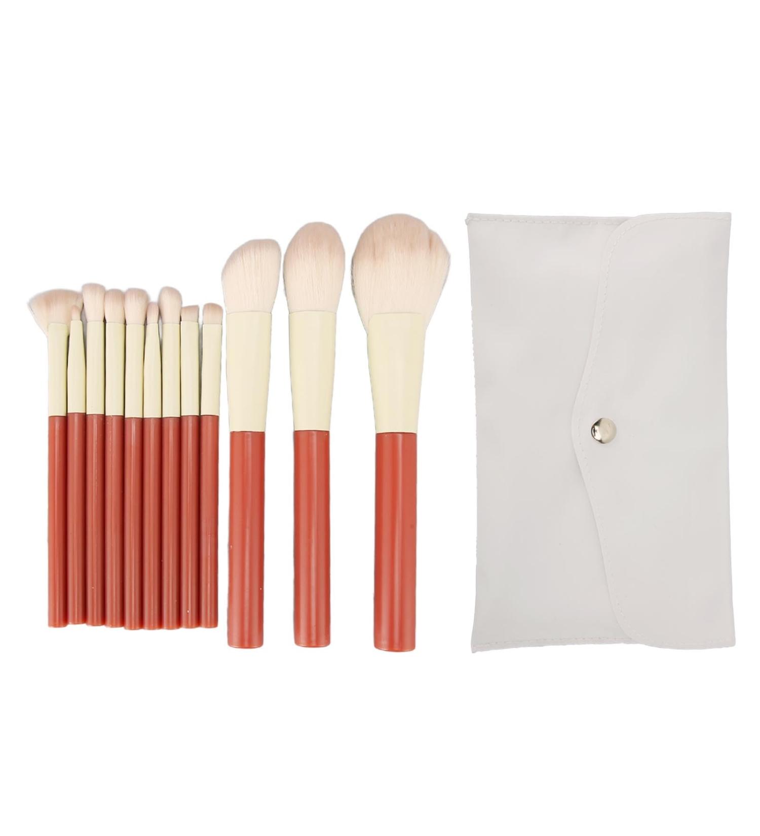 12-Piece Professional Makeup Brushes Set - Aesthetic Soft Envelope Bag for Home & Travel | International Shipping Available - Buy Online on GoSupps.com